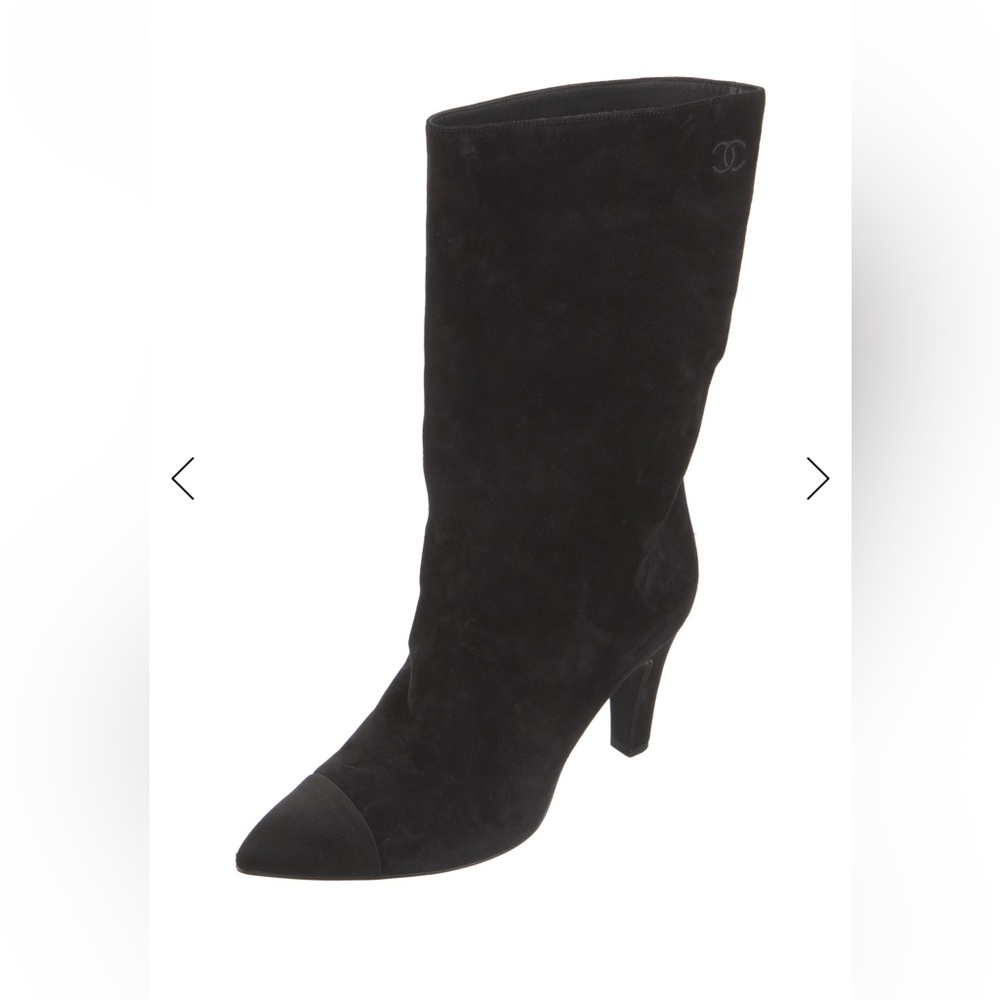 Chanel Authentic Gabrielle CC Interlocking Boots Suede (Size 8)